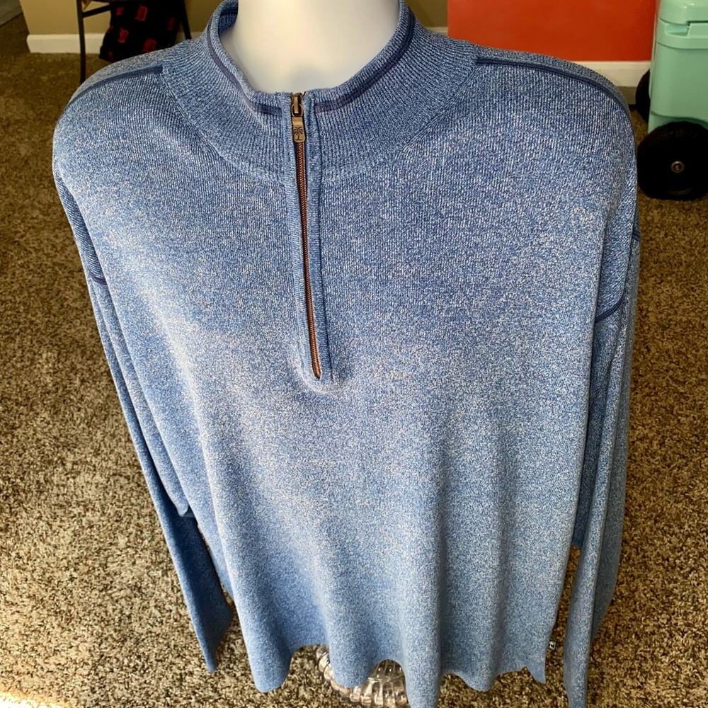 *Tommy Bahama* silk/cotton men’s 1/4 zip sweater